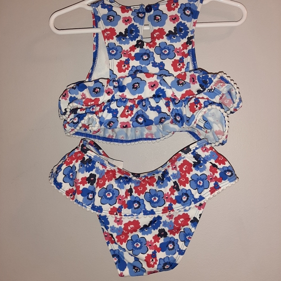 🆕️ Janie and Jack Floral Swimsuit Tankini 2 Pc 2T - Picture 4 of 4